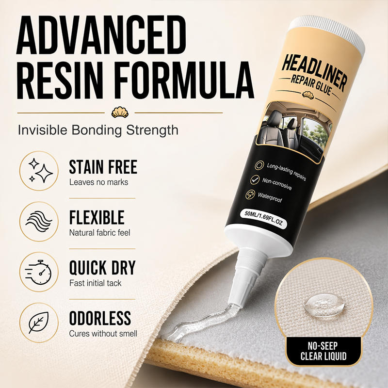 Waterproof Car Headliner Repair Glue, High Strength Adhesive for Sagging Car Ceiling & Interior