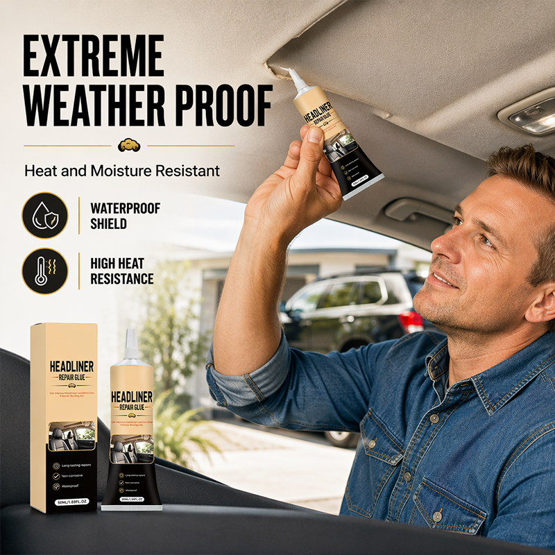 Waterproof Car Headliner Repair Glue, High Strength Adhesive for Sagging Car Ceiling & Interior