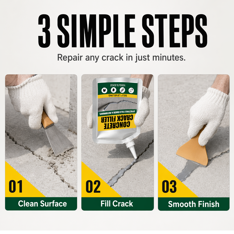 🔥🔥Waterproof Concrete Crack Filler & Sealant