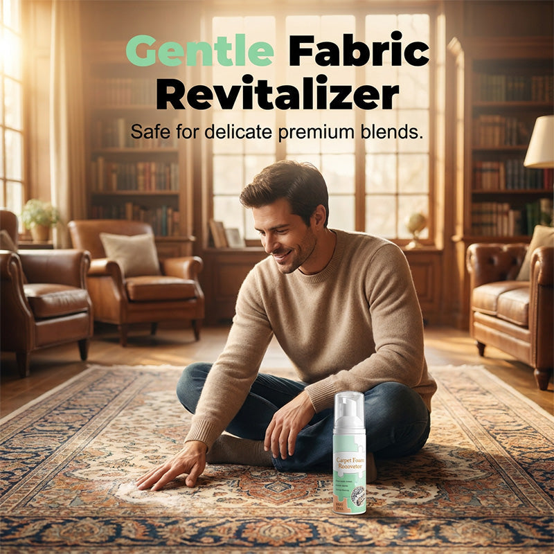 🧼 Waterless Carpet Foam Stain Remover with Towel – No-Rinse Deep Cleaning, Effective on Wine, Coffee & Pet Stains, Includes Microfiber Cloth 🐾✨