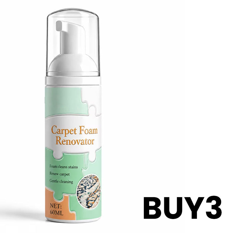 🧼 Waterless Carpet Foam Stain Remover with Towel – No-Rinse Deep Cleaning, Effective on Wine, Coffee & Pet Stains, Includes Microfiber Cloth 🐾✨