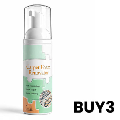 🧼 Waterless Carpet Foam Stain Remover with Towel – No-Rinse Deep Cleaning, Effective on Wine, Coffee & Pet Stains, Includes Microfiber Cloth 🐾✨
