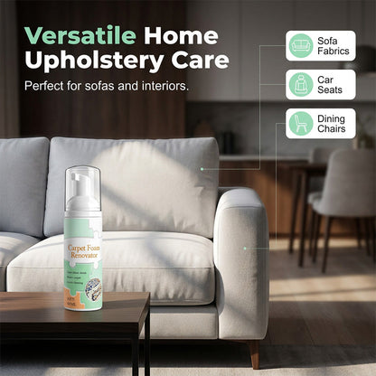 🧼 Waterless Carpet Foam Stain Remover with Towel – No-Rinse Deep Cleaning, Effective on Wine, Coffee & Pet Stains, Includes Microfiber Cloth 🐾✨