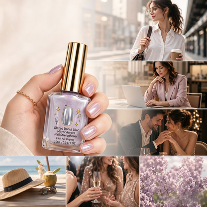 💅⏳LAST DAY ✨ 50% OFF! 💜 Lilac Glossy Mirror Nail Strengthener – Fast Air-Dry, Chip-Resistant & Long-Lasting Aurora Finish1