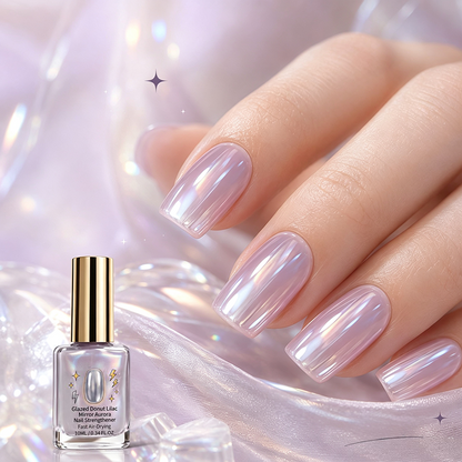 💅⏳LAST DAY ✨ 50% OFF! 💜 Lilac Glossy Mirror Nail Strengthener – Fast Air-Dry, Chip-Resistant & Long-Lasting Aurora Finish1