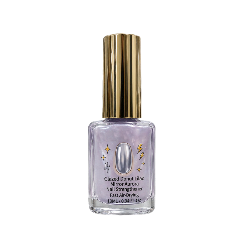 💅💅LAST DAY SALE!!✨ 50% OFF! 💜 Lilac Glossy Mirror Nail Strengthener – Fast Air-Dry, Chip-Resistant & Long-Lasting Aurora Finish1