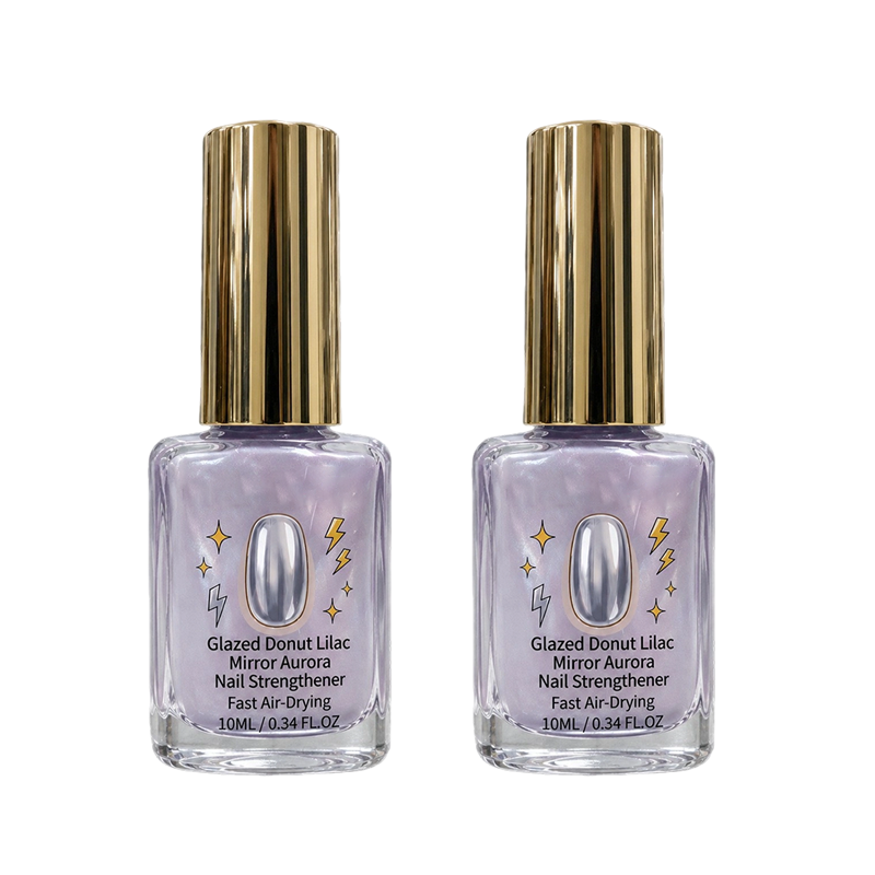 💅💅LAST DAY SALE!!✨ 50% OFF! 💜 Lilac Glossy Mirror Nail Strengthener – Fast Air-Dry, Chip-Resistant & Long-Lasting Aurora Finish1