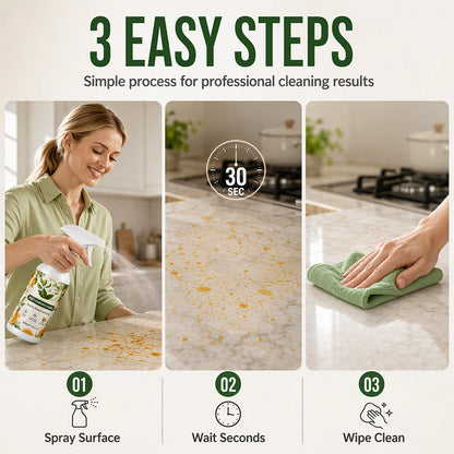 🔥 All-Purpose Cleaner Spray – Plant-Based Citrus Formula, Cuts Grease & Shines Glass – Safe for Kitchen, Bathroom & Dining Tables 🍋🧽