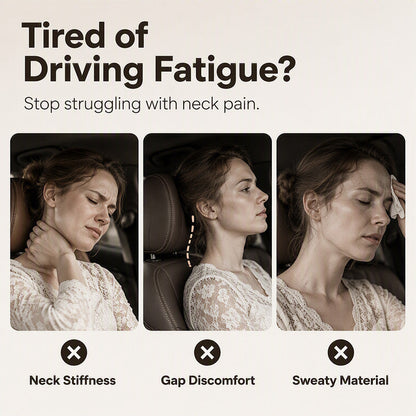🚗🚗💤 Relieve Driving Fatigue! Universal Memory Foam Car Headrest Neck Pillow, Ergonomic Support Auto Neck Cushion for Long Road Trips