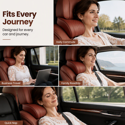 🚗🚗💤 Relieve Driving Fatigue! Universal Memory Foam Car Headrest Neck Pillow, Ergonomic Support Auto Neck Cushion for Long Road Trips