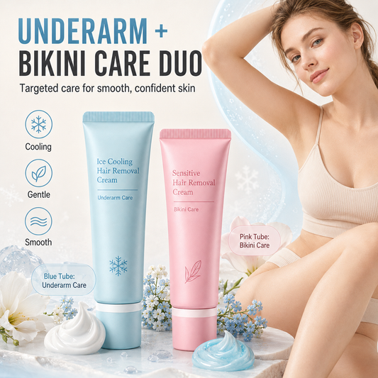 🌸🪒 50% OFF! Gentle Hair Removal Cream – Dual‑care for underarms & bikini area. Plant extracts soothe & moisturise – removes hair without irritation! ✨🛡️