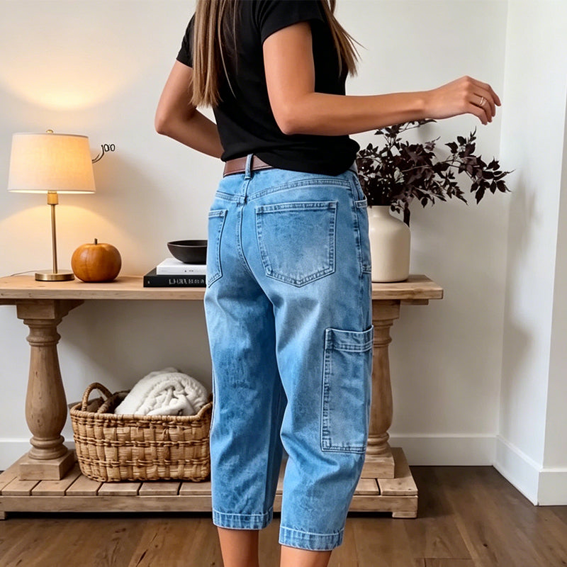 👖 LIMITED-TIME 50% OFF! ✨Women's Casual Stretchy Cropped Denim Pants