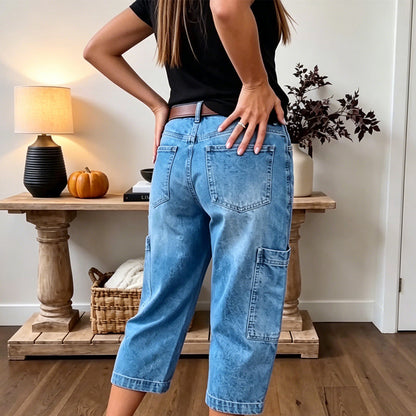 🎉👖 LIMITED-TIME 50% OFF! ✨Women's Casual Stretchy Cropped Denim Pants