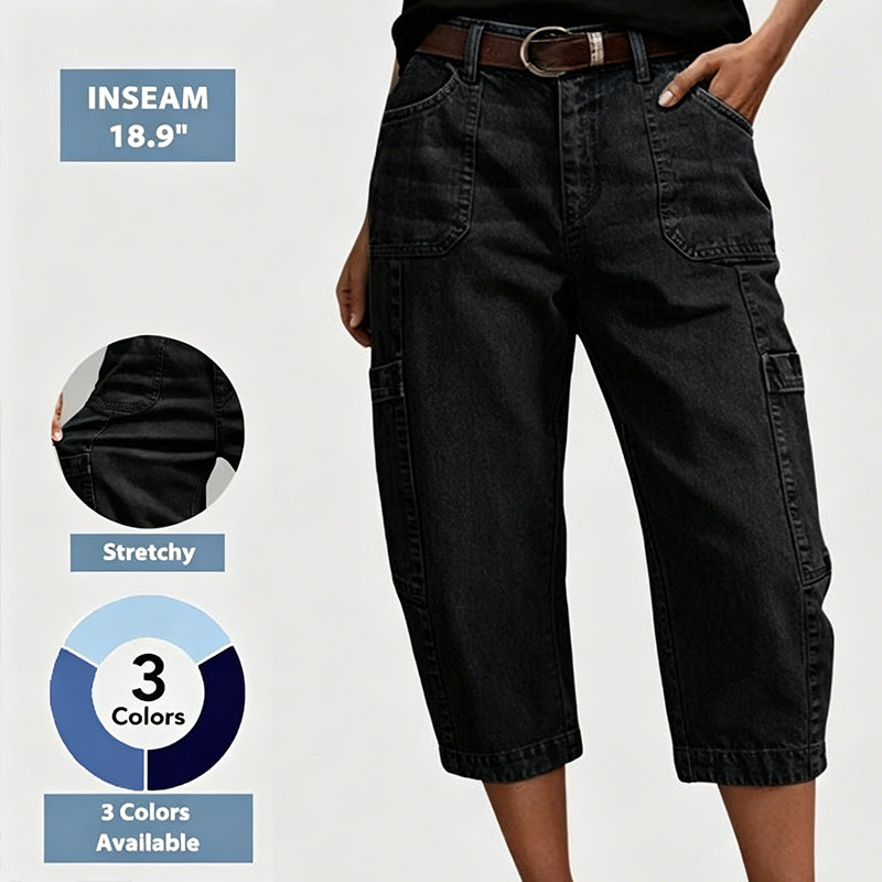 🎉👖 LIMITED-TIME 50% OFF! ✨Women's Casual Stretchy Cropped Denim Pants