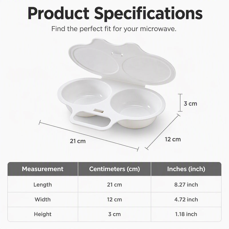 🥳2026 HOT SALE🥳💞50K+ SOLD! 🥚✨Dual Cavity Microwave Egg Poacher – Quick oil‑free cooking, food‑grade PP & versatile. Perfect for busy mornings – healthy breakfast in minutes! ⚡🍳