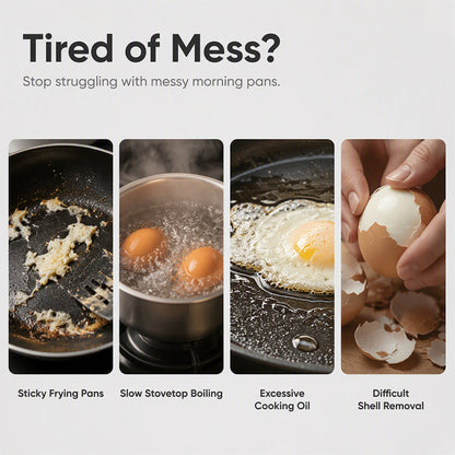 🍳   BUY 1 GET 1 FREE! Dual Cavity Microwave Egg Poacher – Quick Oil-Free Cooking, Food-Grade PP & Versatile Kitchen Essential 💫