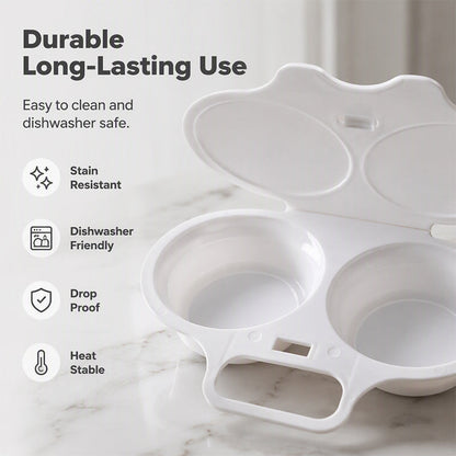 🍳   BUY 1 GET 1 FREE! Dual Cavity Microwave Egg Poacher – Quick Oil-Free Cooking, Food-Grade PP & Versatile Kitchen Essential 💫