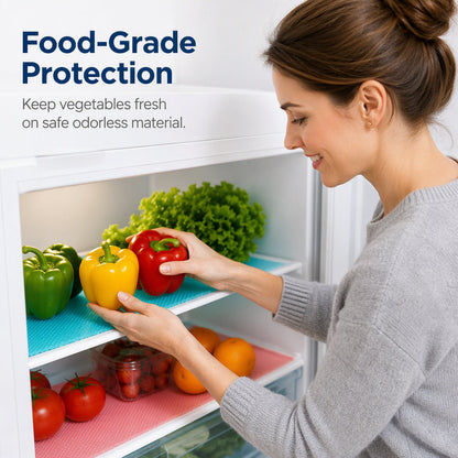 🧊50% OFF NOW! Waterproof EVA Fridge Shelf Liners‑Anti‑Slip Refrigerator Mats, Cut‑to‑Size Washable Fridge Drawer Protector for Kitchen Refrigerator Organization