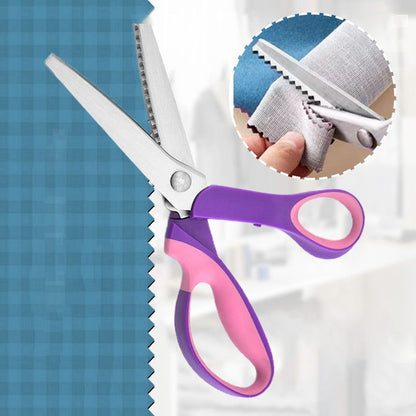 🧵 50% OFF! Premium Stainless Steel Pinking Shears – Ergonomic Soft-Grip, Zigzag Cut ✂️