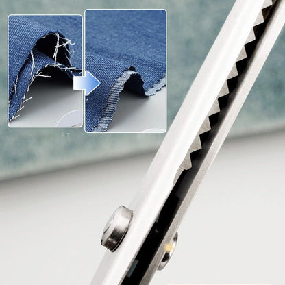 🧵 50% OFF! Premium Stainless Steel Pinking Shears – Ergonomic Soft-Grip, Zigzag Cut ✂️