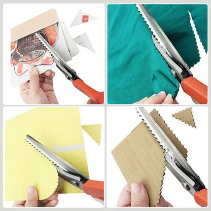 🧵 50% OFF! Premium Stainless Steel Pinking Shears – Ergonomic Soft-Grip, Zigzag Cut ✂️