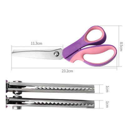 🧵 50% OFF! Premium Stainless Steel Pinking Shears – Ergonomic Soft-Grip, Zigzag Cut ✂️
