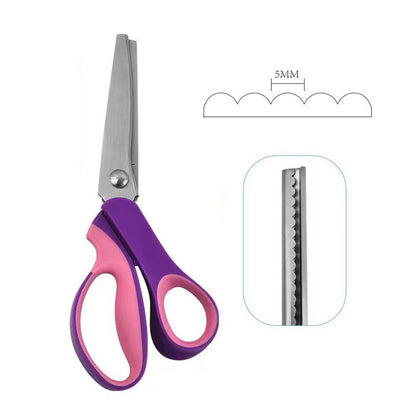 🧵 50% OFF! Premium Stainless Steel Pinking Shears – Ergonomic Soft-Grip, Zigzag Cut ✂️