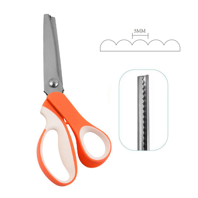 🧵 50% OFF! Premium Stainless Steel Pinking Shears – Ergonomic Soft-Grip, Zigzag Cut ✂️