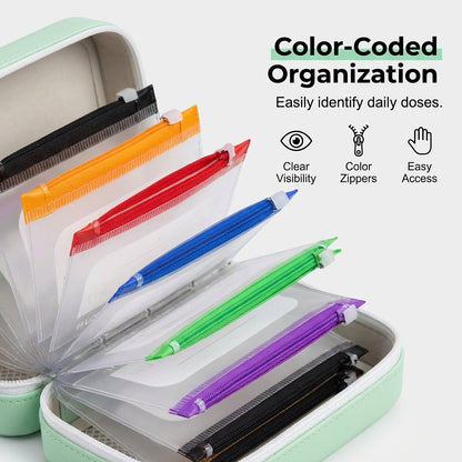 💊50% OFF !!!💝A8 Waterproof Pill Pouch Set – 7 to 14 Days of Meds & Vitamins💧Waterproof & Crush-Resistant Shell