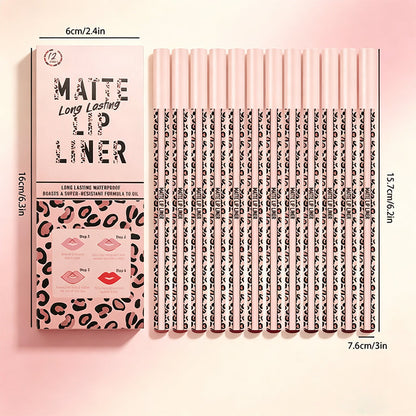 💄 LIMITED-TIME 50% OFF! 💥 12-Color Matte Lip Liner Set – Smudge-Proof, Long-Wearing & Multi-Shade – Precise Contouring for Every Look ✨