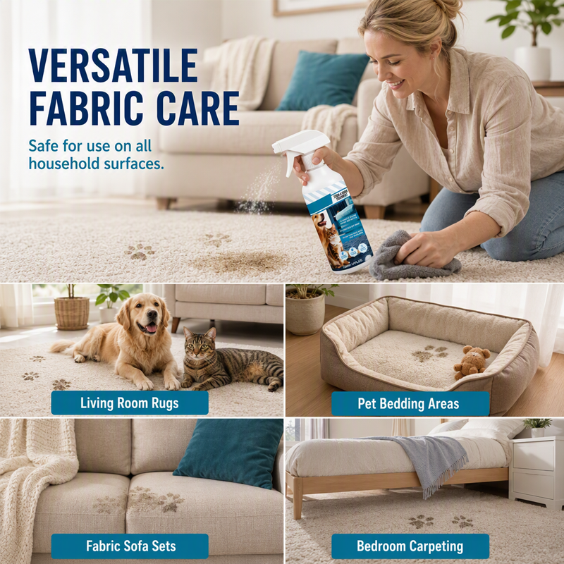🐾50% OFF NOW! Pet Stain & Odor Remover Spray‑Fast Drying Pet Urine Stain Cleaner, Color Safe Formula for Carpet, Sofa & Fabric