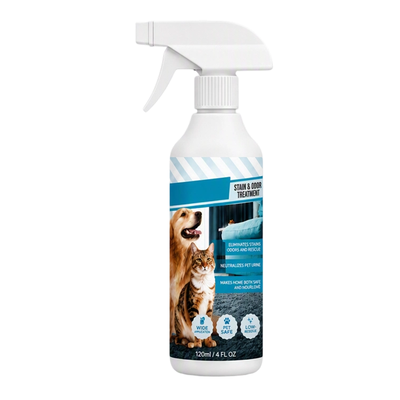 🐾50% OFF NOW! Pet Stain & Odor Remover Spray‑Fast Drying Pet Urine Stain Cleaner, Color Safe Formula for Carpet, Sofa & Fabric