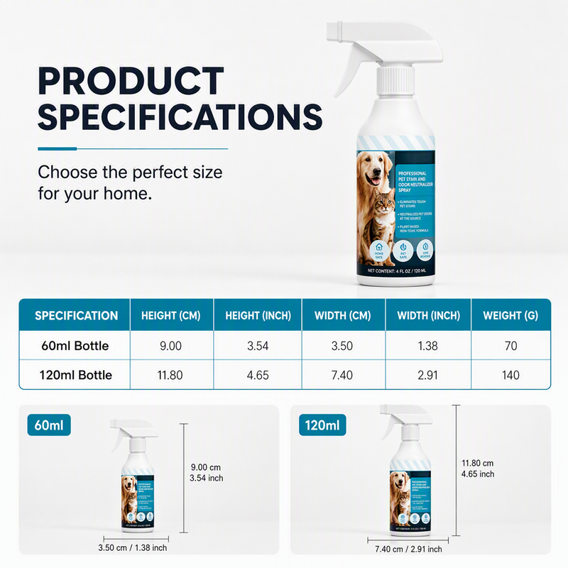 🐾50% OFF NOW! Pet Stain & Odor Remover Spray‑Fast Drying Pet Urine Stain Cleaner, Color Safe Formula for Carpet, Sofa & Fabric