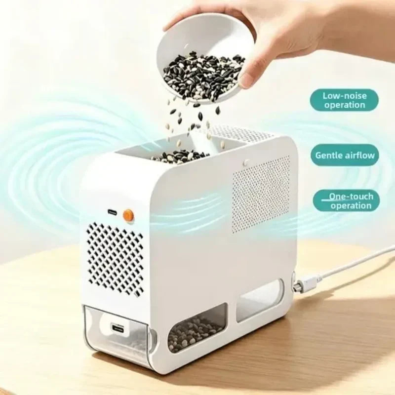 🔥 50% OFF 🐦 Electric Bird Seed Chaff Separator – 5-Speed Airflow, Quiet Motor & Easy One-Touch Cleaning