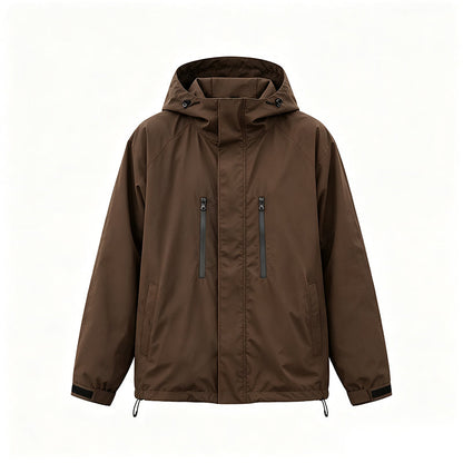 🧥Men's Windproof Hooded Cargo Jacket Waterproof Outdoor Streetwear Coat🍂