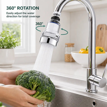 Upgrade Kitchen Rinsing Instantly! No-Splash 3-Mode Faucet Filter