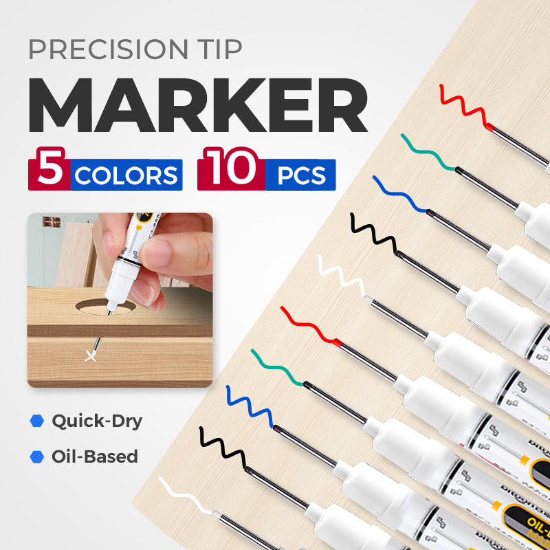 ⏳🔥LIMITED-TIME 50% OFF! ⏰Precision Tip Quick-Dry Oil-Based Marker Pen