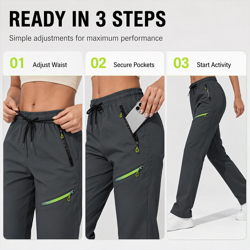 ⏳LAST DAY SALE 50% OFF!!🔥Women's Casual Athletic Pants with Zipper Pockets