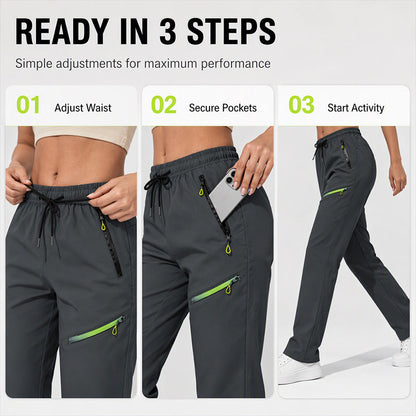 ⏳LAST DAY SALE 50% OFF!!🔥Women's Casual Athletic Pants with Zipper Pockets