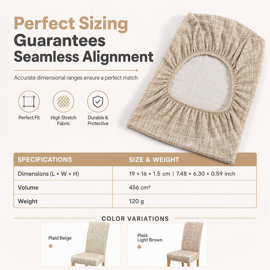 🪑 Save 50%! 🍷 Stretch Plaid Chair Cover – Easy fit & protective ✨