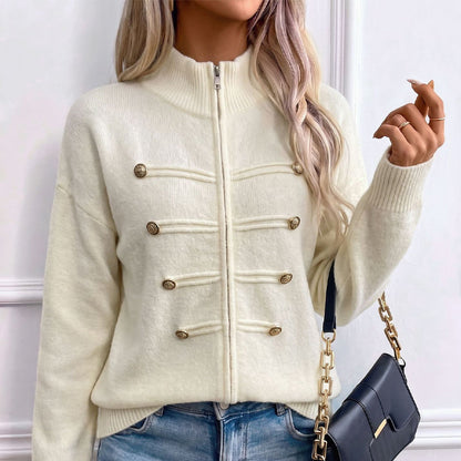👚✨Women's Casual Double Zipper Sweater Jacket✨𝘉𝘶𝘺 𝘢𝘯𝘺 2 𝘢𝘯𝘥 𝘨𝘦𝘵 𝘢𝘯 𝘦𝘹𝘵𝘳𝘢 8% 𝘥𝘪𝘴𝘤𝘰𝘶𝘯𝘵