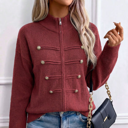 👚✨Women's Casual Double Zipper Sweater Jacket✨𝘉𝘶𝘺 𝘢𝘯𝘺 2 𝘢𝘯𝘥 𝘨𝘦𝘵 𝘢𝘯 𝘦𝘹𝘵𝘳𝘢 8% 𝘥𝘪𝘴𝘤𝘰𝘶𝘯𝘵