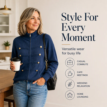 👚✨Women's Casual Double Zipper Sweater Jacket✨𝘉𝘶𝘺 𝘢𝘯𝘺 2 𝘢𝘯𝘥 𝘨𝘦𝘵 𝘢𝘯 𝘦𝘹𝘵𝘳𝘢 8% 𝘥𝘪𝘴𝘤𝘰𝘶𝘯𝘵