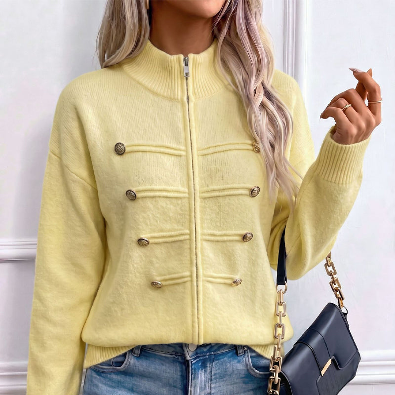 👚✨Women's Casual Double Zipper Sweater Jacket✨𝘉𝘶𝘺 𝘢𝘯𝘺 2 𝘢𝘯𝘥 𝘨𝘦𝘵 𝘢𝘯 𝘦𝘹𝘵𝘳𝘢 8% 𝘥𝘪𝘴𝘤𝘰𝘶𝘯𝘵