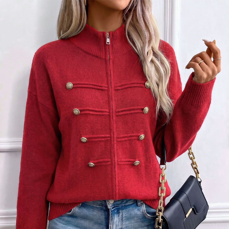 👚✨Women's Casual Double Zipper Sweater Jacket✨𝘉𝘶𝘺 𝘢𝘯𝘺 2 𝘢𝘯𝘥 𝘨𝘦𝘵 𝘢𝘯 𝘦𝘹𝘵𝘳𝘢 8% 𝘥𝘪𝘴𝘤𝘰𝘶𝘯𝘵