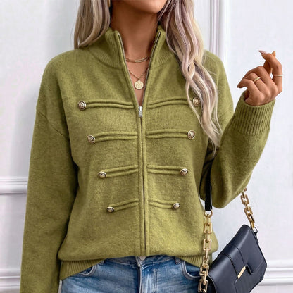 👚✨Women's Casual Double Zipper Sweater Jacket✨𝘉𝘶𝘺 𝘢𝘯𝘺 2 𝘢𝘯𝘥 𝘨𝘦𝘵 𝘢𝘯 𝘦𝘹𝘵𝘳𝘢 8% 𝘥𝘪𝘴𝘤𝘰𝘶𝘯𝘵