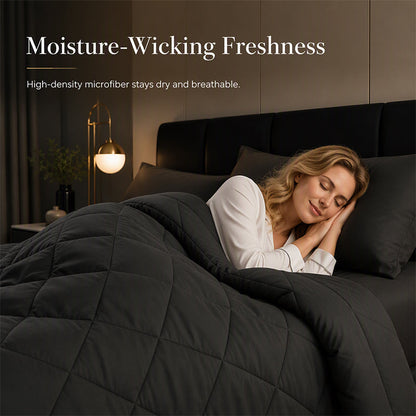 ⏳Limited-time 50% off⏰3-Piece Quilted Comforter Set with Shams🛌