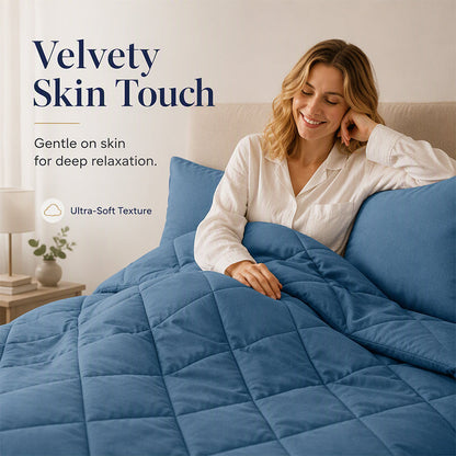 ⏳Limited-time 50% off⏰3-Piece Quilted Comforter Set with Shams🛌