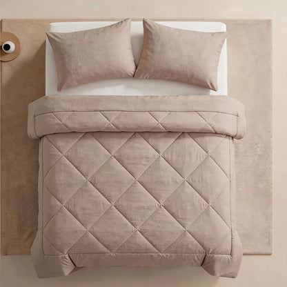 ⏳Limited-time 50% off⏰3-Piece Quilted Comforter Set with Shams🛌