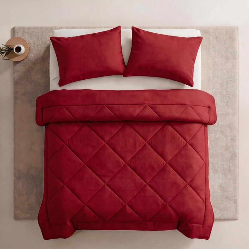 ⏳Limited-time 50% off⏰3-Piece Quilted Comforter Set with Shams🛌
